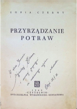 Przyrządzanie potraw, 1949 r.