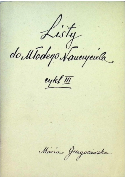 Listy do młodego nauczyciela Cykl II