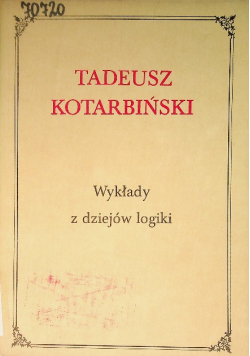 Wykłady z dziejów logiki