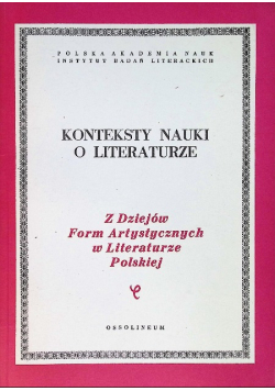 Konteksty nauki o literaturze