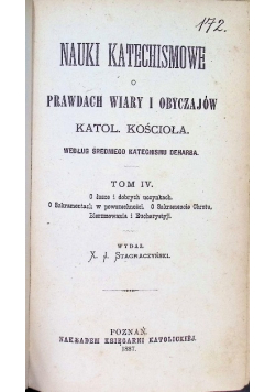 Nauki katechismowe i prawdach wiary 1887 r.