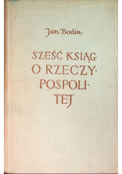 Sześć ksiąg o Rzeczypospolitej