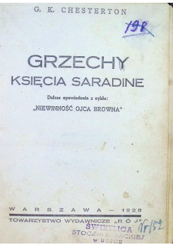 Grzechy księcia Saradine 1928r
