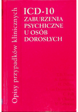 ICD- 10 Zaburzenia psychiczne u osób dorosłych