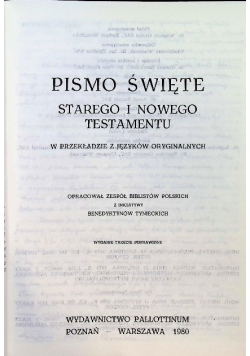 Pismo Święte Starego i Nowego Testamentu