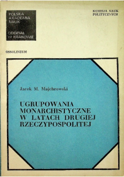 Ugrupowania monarchistyczne w latach Drugiej Rzeczypospolitej