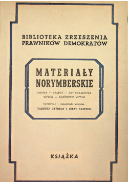 Materiały Norymberskie 1948 r.