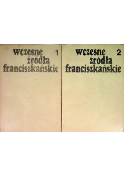Wczesne źródła franciszkańskie Tom 1 i 2
