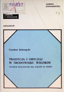 Tradycja i obyczaj w środowisku wiejskim