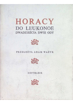 Do Leukonoe dwadzieścia dwie ody