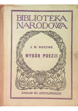 Goethe Wybór poezji