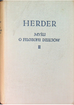 Myśli o filozofii dziejów Tom II