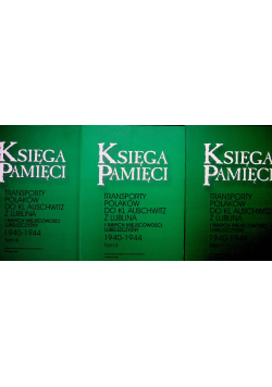 Księga Pamięci Tom 1 do 3