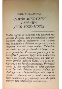 Utwór muzyczny i sprawa jego tożsamości