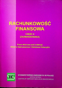 Rachunkowość finansowa Część II
