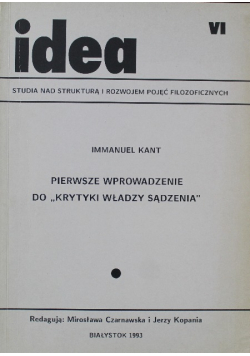 Pierwsze wprowadzenie do Krytyki władzy sądzenia