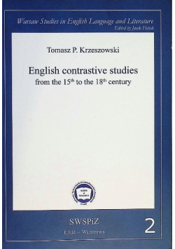 English contrastive studies from the 15th to the 18th century