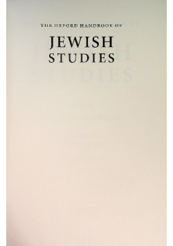 The Oxford Handbook of Jewish Studies