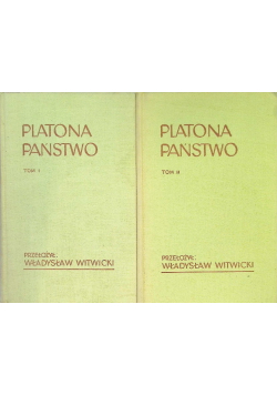 Platona Państwo Tom 1 i 2