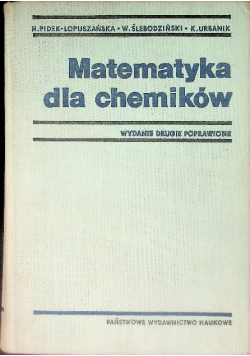Matematyka dla chemików