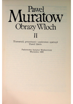 Obrazy Włoch Tom II