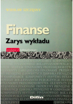 Finanse Zarys wykładu
