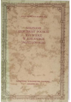 Nieznane ekslibrisy polskie XVI wieku w Bibliotece Jagiellońskiej