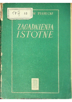 Zagadnienia istotne