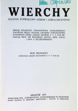 Wierchy 1937 r.