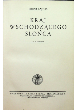 Kraj wschodzącego słońca 1938 r.