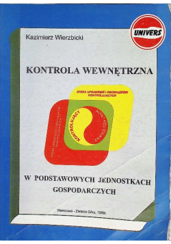 Kontrola wewnętrzna w podstawowych jednostkach gospodarczych