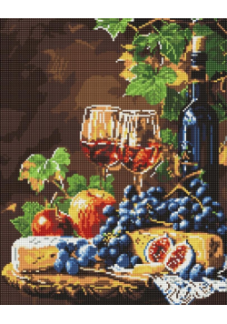 Diamentowa mozaika - Ulubione wino 40x50cm
