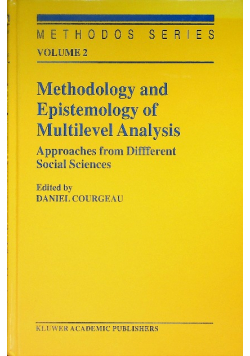Methodology and epistemology of multilevel analysis