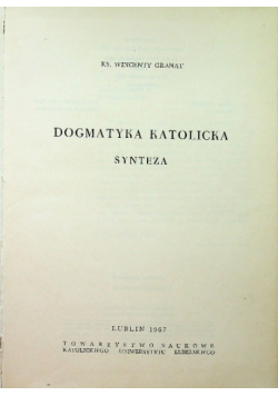 Dogmatyka katolicka synteza