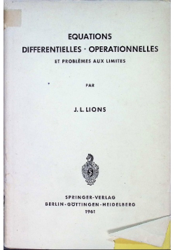 Equations Differentielles Operationnelles et Problemes aux Limites