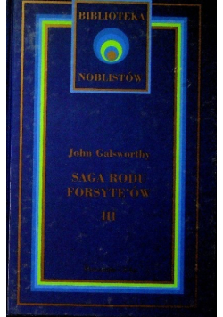 Saga rodu forsyteów Tom III