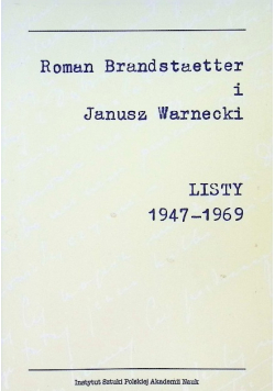 Brandstaetter Warnecki Listy 1947 - 1969