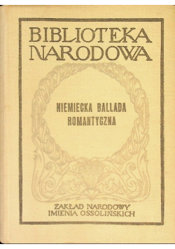 Niemiecka ballada romantyczna