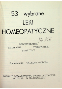 53 Wybrane leki homeopatyczne