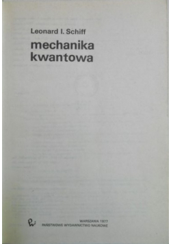 Mechanika kwantowa