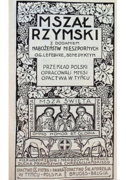Mszał Rzymski 1949 r.