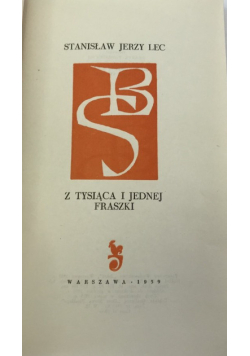 Z tysiąca i jednej fraszki
