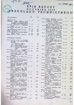 Przegląd Techniczny Nr 1 do 12 / 49 1949 r.