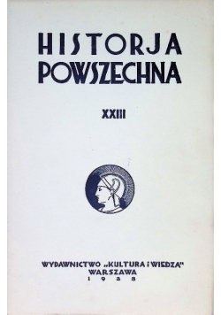 Historja powszechna Tom XXIII 1932 r.