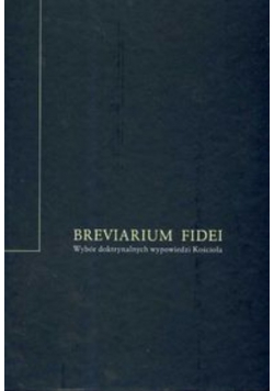 Breviarium fidei Wybór doktrynalnych wypowiedzi Kościoła