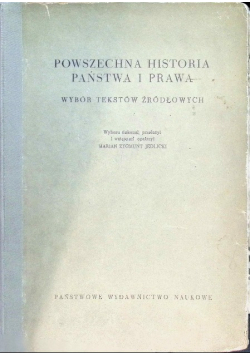 Powszechna historia państwa i prawa