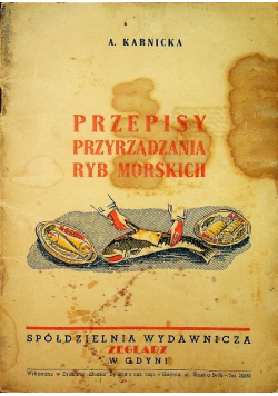 Przepisy przyrządzania ryb morskich 1946 r.