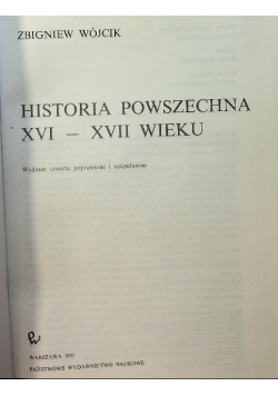 Historia powszechna Wiek XVI - XVII