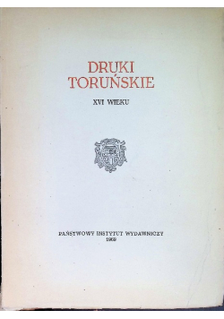 Druki Toruńskie XVI wieku