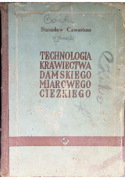 Technologia krawiectwa damskiego miarowego ciężkiego